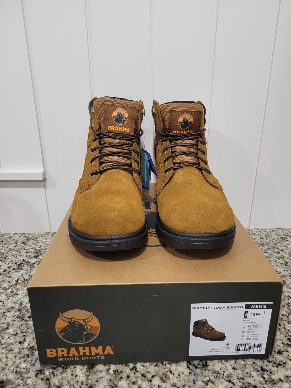 Brahma Men's Waterproof Bravo Work Boots - Brown